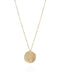 Threepence Weathered Coin Necklace - 9ct Yellow Gold